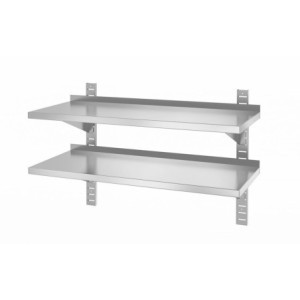Wandregal 2 Verstellbare Ebenen - L 1000 x T 400 mm - HENDI
