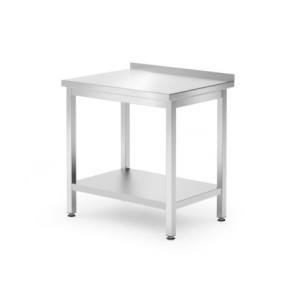 Wandarbeitstisch Kitchen Line mit Regal - T 600 x B 800 mm - HENDI