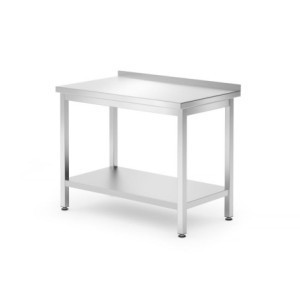 Wandarbeitstisch Kitchen Line mit Regal - T 600 x B 1000 mm - HENDI