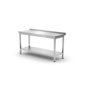 Wandarbeitstisch Kitchen Line mit Regal - T 600 x B 1200 mm - HENDI