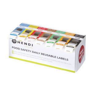 Rückverfolgbarkeitsetikettenbox 7 Tage - 25 x 25 mm - Rollen von 1000 - HENDI