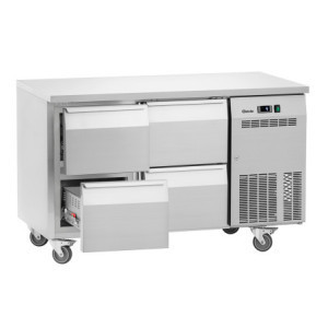 Positive Refrigerated Table - 4 Drawers GN 1/1 - Depth 700 - Bartscher