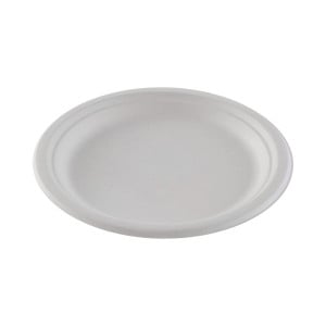Runde Teller aus Bagasse - 26,1 cm - Packung mit 50 - FourniResto