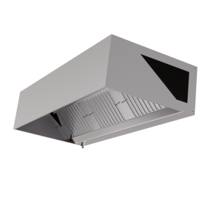 Hotte Cubique Led 2000mm Sans Moteur Dynasteel - Professionnelle Premium