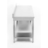 Table Inox 1400x700 mm Dosseret et Étagère Basse