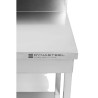 Edelstahltisch 1400x700 mm Rückwand und Unterregal