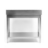 Stainless Steel Table with Backsplash and Shelf - Dynasteel - Essential Catering
