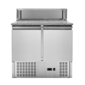 Kühlmöbel für Pizza - 2 Türen - 5 GN 1/6 Behälter Aufbereitet