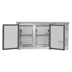 Table Réfrigérée Positive 2 Portes 228 L Ventilée Inox