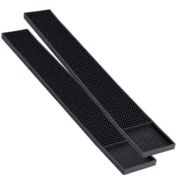 PVC-Bar-Matte 59 cm Schwarz — Abtropfgestell Theke CHR
