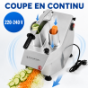 Professioneller Gemüseschneider 550 W — 2 Einfüllöffnungen, Alu