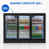 Rückkühlschrank 320 L 3 Schiebetüren aus Glas