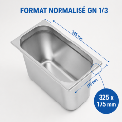 Bac Gastro GN 1/3 Edelstahl 200 mm - 7,5 L | Dynasteel