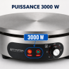 Elektrische Crêpe-Maschine Pro Ø 400 mm 3000 W — Gusseisenplatte