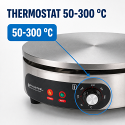 Elektrische Crêpe-Maschine Pro Ø 400 mm 3000 W — Gusseisenplatte