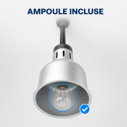 Pro Heat Lamp 250 W Ø 175 mm Stainless Steel Look