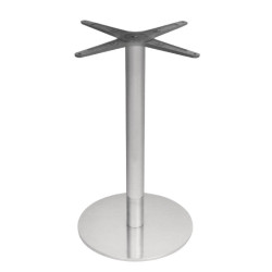Round Table Leg in Refurbished Stainless Steel | Fourniresto