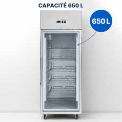 Positive Glastürkühlschrank 650 L Umluftkühlung