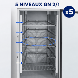 Positive Glastürkühlschrank 650 L Umluftkühlung