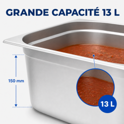 Gastro GN 2/3 Edelstahlbehälter 13 L - Tiefe 150 mm