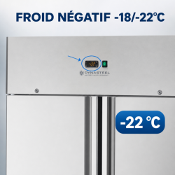 Negativschrank 1400 L Edelstahl 2 Türen GN 2/1 Belüftet