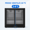 Refrigerated Back Bar 212 L 2 Sliding Doors Black