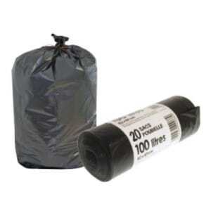 Sac Poubelle - 160 L - Rouleau de 20 Sacs