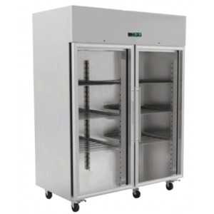 Positive Kühlvitrine 2 Glastüren GN2/1 - 1400 L
