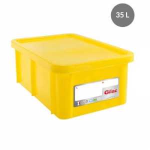 Rectangular Bin 35 L + Yellow Lid HACCP