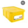 Rechteckiger Behälter 35 L + Gelber Deckel HACCP