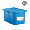 Bac HACCP Rectangulaire avec Couvercle - 55 L - Bleu