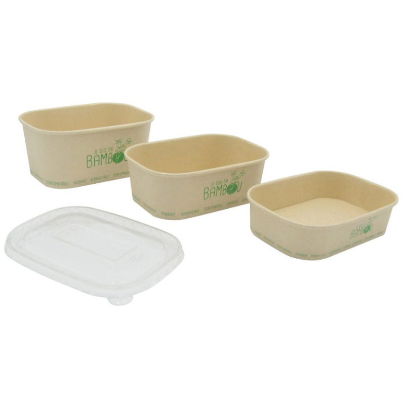 Couvercle pour Barquette en Bambou - Lot de 50 Couvercle pour Barquette en Bambou - Lot de 50
