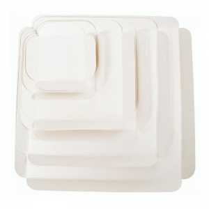 Gerillte Kartonquadrate - 17 x 17 cm - Packung mit 250 - FourniResto