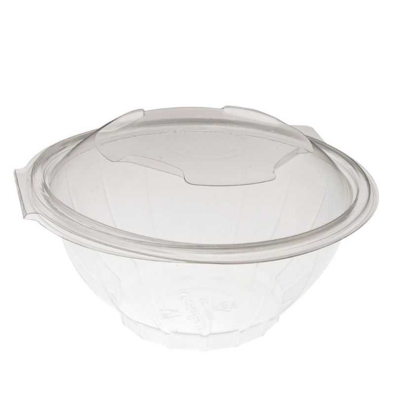 Pack mit 50 transparenten mittelgroßen Schalen mit Deckel - 75 cl Pack mit 50 transparenten mittelgroßen Schalen mit Deckel - 75 cl