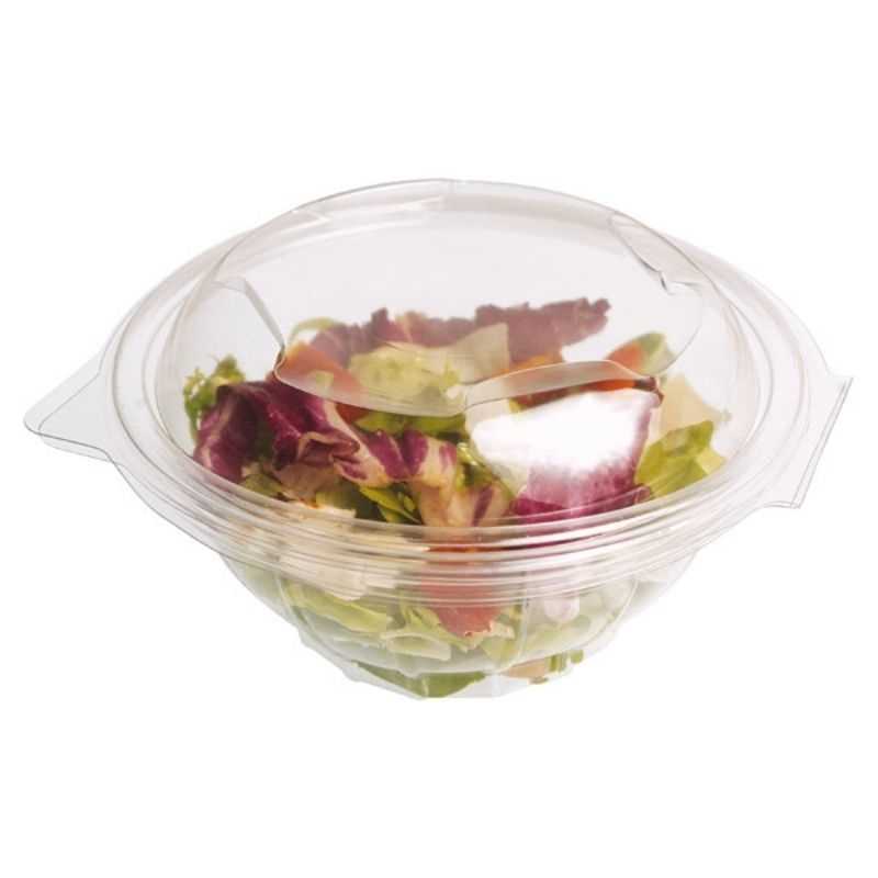 Lot de 50 Bols Transparents Small avec Couvercle - 37 cl Lot de 50 Bols Transparents Small avec Couvercle - 37 cl