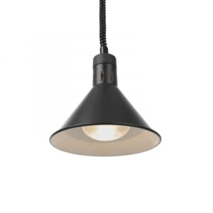 Lampe Chauffante Conique Noire Réglable - HENDI
