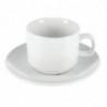 Stackable White Tea Cup Whiteware 200 ml Ø 80 mm - Set of 12 - Olympia - Fourniresto Stackable White Tea Cup Whiteware 200 ml Ø 80 mm - Set of 12 - Olympia - Fourniresto