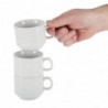 Stackable White Tea Cup Whiteware 200 ml Ø 80 mm - Set of 12 - Olympia - Fourniresto Stackable White Tea Cup Whiteware 200 ml Ø 80 mm - Set of 12 - Olympia - Fourniresto