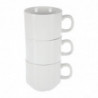 Stackable White Tea Cup Whiteware 200 ml Ø 80 mm - Set of 12 - Olympia - Fourniresto Stackable White Tea Cup Whiteware 200 ml Ø 80 mm - Set of 12 - Olympia - Fourniresto