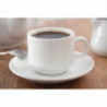 Stackable White Tea Cup Whiteware 200 ml Ø 80 mm - Set of 12 - Olympia - Fourniresto Stackable White Tea Cup Whiteware 200 ml Ø 80 mm - Set of 12 - Olympia - Fourniresto