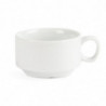 Stackable White Espresso Cup 85 Ml Ø 80 Mm - Set Of 12 - Olympia - Fourniresto Stackable White Espresso Cup 85 Ml Ø 80 Mm - Set Of 12 - Olympia - Fourniresto