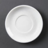 Stackable White Saucer for Espresso Cup 85 Ml - Set of 12 - Olympia - Fourniresto
