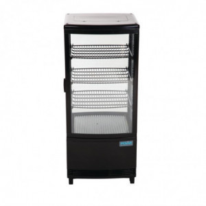 Vitrine Réfrigérée Noire Avec Portes Incurvées 86 L - Polar