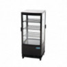 Vitrine Réfrigérée Noire Avec Portes Incurvées 86 L - Polar