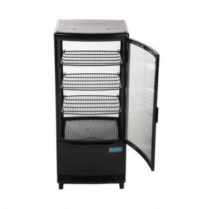 Vitrine Réfrigérée Noire Avec Portes Incurvées 86 L - Polar