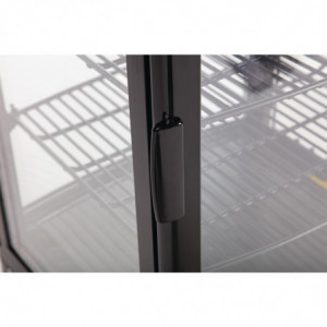 Vitrine Réfrigérée Noire Avec Portes Incurvées 86 L - Polar