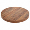 Round Table Top Aged Wood Effect - 600mm - Bolero