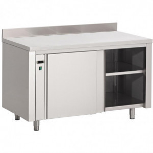 Edelstahl-Wärmeschrank mit Rückwand - L 2000 x T 700mm - Gastro M