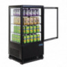 Schwarze Kühlvitrine Serie C - 68 L - Polar