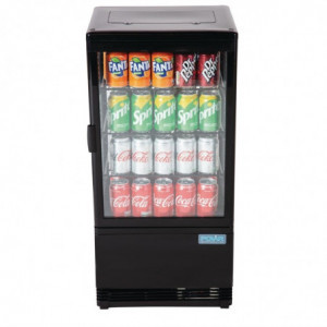 Schwarze Kühlvitrine Serie C - 68 L - Polar